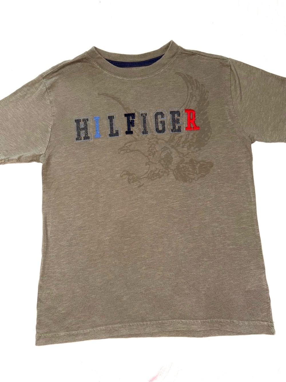 Tommy Hilfiger Short Sleeve Tee in Olive Green with Logo Accent